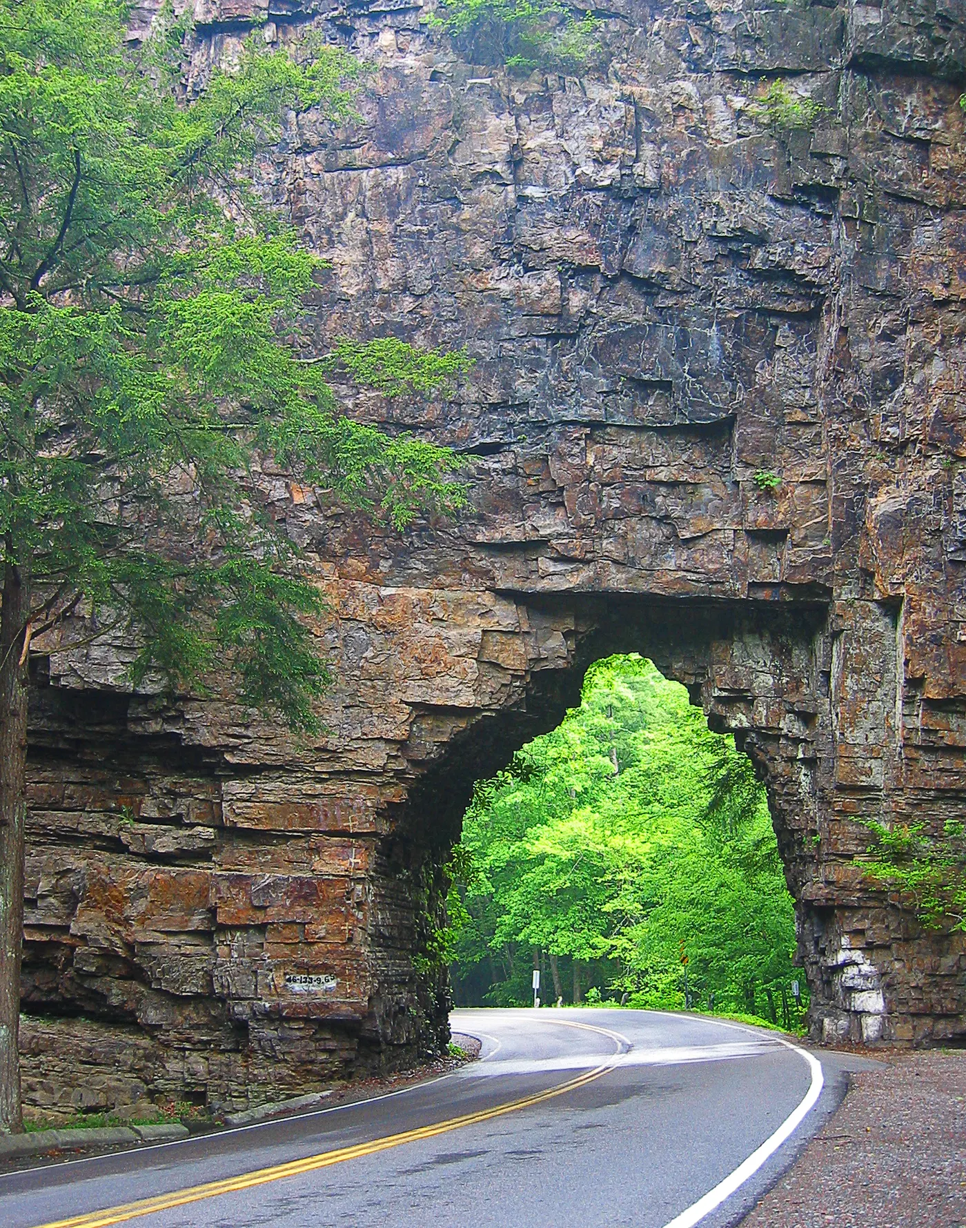The short road tunnel through Backbone Rock